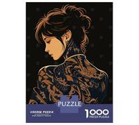 Puzzle 1000 Pièces pour Adolescents Tattooed Woman with Dragon Design Puzzles pour Adultes, Jeu De Réflexion, Assemblage De Motifs, Cadeaux d'anniversaire Et Cadeaux Uniques 52x38cm/1000pcs