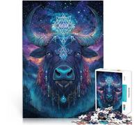 Puzzle 1000 pièces pour Adolescents Taureau bête Mythique Séjour Anti-Stress pour Tuer Le Temps Jeu de défi Unique 52x38cm
