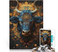 Puzzle 1000 pièces pour Adolescents Taureau I Difficile à réaliser mais Amusant et Humoristique Œuvre d'art 75x50cm