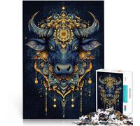 Puzzle 1000 pièces pour Adolescents Taureau Jouets addictifs pour Le défi de l'intelligence cérébrale Œuvre d'art 52x38cm