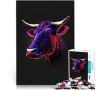 Puzzle 1000 pièces pour Adolescents Taureau Jouets addictifs pour Le défi de l'intelligence cérébrale décoration Murale 52x38cm