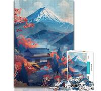 Puzzle 1000 pièces pour Adolescents Temple Japonais, Jeu Stimulant et éducatif en Famille pour Anniversaire, Noël 50x75cm
