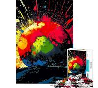 Puzzle 1000 pièces pour Adolescents Terre Fragile Tellus Puzzle Adulte Jeux Amusants Décoration intérieure Cadeau d'anniversaire Unique (Dimensions 38x52cm)