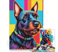 Puzzle 1000 pièces pour Adolescents Terrier écossais Jeux éducatifs Assemblage de Motifs Collection d'artistes Beaux-Arts 38x26cm