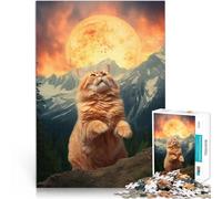 Puzzle 1000 pièces pour Adolescents Teton Cat X Pizza Sun Jeu Familial Anti-Stress Défi Difficile Idées Cadeaux 75x50cm