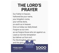 Puzzle 1000 Pièces pour Adolescents The Lords Prayer White Puzzle Adulte - Jeu De Construction - Difficile - Cadeau Unique pour Anniversaire Et Noël 70x50cm/1000pcs