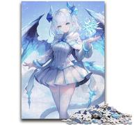 Puzzle 1000 pièces pour Adolescents, thème Anime Girl Dragon, pour Les 14 Ans et Plus, Jeu de Quiz Amusant à la Maison, Cadeau d'anniversaire, Cadeau de Voyage 50x75cm