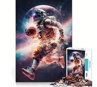 Puzzle 1000 pièces pour Adolescents,thème Astronaute et Basket-Ball,sans Couture,Jeu de réflexion,Cadeau pour se détendre,Jouer,Noël et Loisirs créatifs (50x75cm)