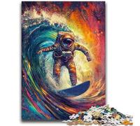 Puzzle 1000 pièces pour Adolescents, thème Astronaute et Surf, Jeu éducatif et Stimulant pour Toute la Famille, idéal pour Les Anniversaires et Noël, 50x75cm
