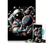 Puzzle 1000 pièces pour Adolescents,thème Astronaute,Terre,Art Pop,Bords Nets,Jeu de réflexion,Jeu de lenteur,activité Amusante pour Un Anniversaire (50x75cm)