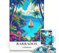 Puzzle 1000 pièces pour Adolescents, thème Barbade Paradis Tropical, Jeu éducatif, activités Amusantes à la Maison, renforce Les Liens d'amour Entre Couples 50x75cm