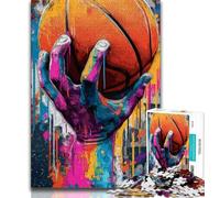 Puzzle 1000 pièces pour Adolescents, thème Basket-Ball, Jouet éducatif Anti-Stress, Cadeau pour Amis et Famille (Taille 38x26cm)