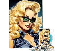Puzzle 1000 pièces pour Adolescents thème BD Fille Blonde idéal pour Un Anniversaire ou Noël améliore la mémoire Jeu Impossible Convient aux Personnes de 14 Ans et Plus (38x52cm)