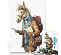 Puzzle 1000 pièces pour Adolescents, thème Cheval, Guide de Voyage, Bords précis, Art, entraînement cérébral, Jeu Calme et Amusant, Cadeau d'anniversaire (38x52cm)