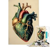 Puzzle 1000 pièces pour Adolescents thème cœur Anatomique Vintage activités ludiques à la Maison décoration Parfaite Jeu de réflexion Convient aux Personnes de 14 Ans et Plus (38x26cm)