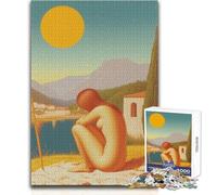 Puzzle 1000 pièces pour Adolescents, thème « Femme au Bord du lac », Jeu intellectuel, idéal pour se détendre à la Maison ou comme Cadeau de Noël Secret Dimensions : 50x75cm
