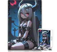 Puzzle 1000 pièces pour Adolescents - Thème : Fille d'anime enchaînée - Design élégant - Jeu pour améliorer la mémoire - Cadeau d'anniversaire - Dimensions : 50x75cm