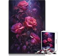 Puzzle 1000 pièces pour Adolescents - Thème:Fleurs mélancoliques - Apaisant et Relaxant - Assemblage précis - Dimensions:50x75cm