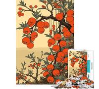 Puzzle 1000 pièces pour Adolescents thème Fruits Style Japonais Vintage pour s'amuser à la Maison et améliorer sa mémoire Jeu Pratique à partir de 14 Ans (38x52cm)