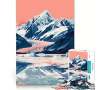 Puzzle 1000 pièces pour Adolescents,thème Glacier d'Alaska,Art Naturel,Bords Nets,Jeu de réflexion,Jeu de lenteur,activité Amusante pour Un Anniversaire (38x52cm)