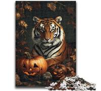 Puzzle 1000 pièces pour Adolescents, thème Halloween Tigre, Jouets éducatifs, activités Amusantes à la Maison, Cadeau d'anniversaire, Cadeau de Voyage, 50x75cm