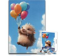 Puzzle 1000 pièces pour Adolescents, thème hérisson et Ballon, Jeu de défi Unique, découpe de précision, Jouet éducatif, Dimensions : 38x26cm