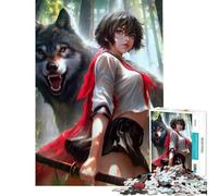 Puzzle 1000 pièces pour Adolescents thème Loup et samouraï Jeu éducatif défi Jouet de détente Analyse et logique (Dimensions 38x52cm)