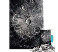 Puzzle 1000 pièces pour Adolescents thème Lune cratère d'impact Lunaire Puzzle Adulte Jeu Relaxant décoration Murale défi éducatif (Taille 38x26cm)