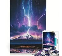 Puzzle 1000 pièces pour Adolescents Thème : Montagne et Orage Jeu Impossible Difficile et Stimulant Cadeau Original pour Un Anniversaire ou Noël 38x52cm
