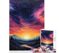 Puzzle 1000 pièces pour Adolescents thème Montagnes et planètes Jeu Antistress pour Un échange de Cadeaux Jeu Pratique pour Partager Un Moment Complice parentenfant Dimensions 38x26cm