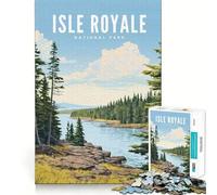 Puzzle 1000 pièces pour Adolescents,thème Parc National de l'île Royale,découpe précise,Jeu d'art Intelligent,activité de détente et d'anniversaire (38x52cm)