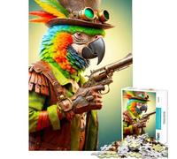 Puzzle 1000 pièces pour Adolescents thème Pistolero à Plumes idéal pour Un Anniversaire ou Noël Améliore la mémoire Jeu Impossible Convient aux Personnes de 14 Ans et Plus (38x26cm)
