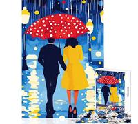 Puzzle 1000 pièces pour Adolescents thème Romantique des Nuits pluvieuses Jeu Anti-Stress pour des Moments de détente et de Plaisir Dimensions 38x26cm
