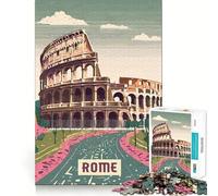 Puzzle 1000 pièces pour Adolescents,thème Rome,Bords précis,activité intellectuelle,Jeu Relaxant,Cadeau d'anniversaire (38x26cm)