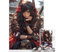 Puzzle 1000 pièces pour Adolescents thème samouraï Assassin et Princesse à Monter soi-même Un pour se détendre et stimuler Son Intellect Dimensions 38x52cm