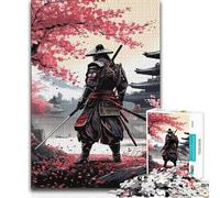 Puzzle 1000 pièces pour Adolescents, thème samouraï, Paysage Japonais, Jeu intellectuel, œuvre d'art, Jouet Anti-Stress, 38x26cm (1000 pièces)
