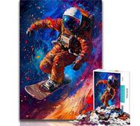 Puzzle 1000 pièces pour Adolescents, thème Snowboard et Astronaute, idéal pour Un Jeu éducatif ou comme Cadeau pour Toute la Famille (Taille 38x26cm)