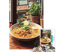 Puzzle 1000 pièces pour Adolescents thème Soupe de Nouilles au Citron Vert Jeu Relaxant défi intellectuel Jouet addictif Cadeau Amusant décoration intérieure (Taille 38x52cm)