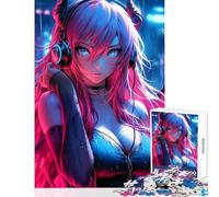 Puzzle 1000 pièces pour Adolescents Thème Sweet Demon Girl Jeu de Construction Idée Cadeau Jeu Relaxant et décompressant Dimensions 38x52cm