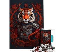 Puzzle 1000 pièces pour Adolescents thème Tigres Vintage défi à relever Course de Vitesse Manuelle Jeu Relaxant à partir de 14 Ans (50x75cm)