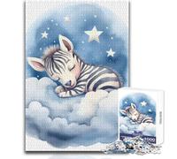 Puzzle 1000 pièces pour Adolescents, thème zèbre, Jouet pour Dormir, Jeu éducatif, défi Stimulant, Cadeau d'anniversaire, Dimensions : 38x26cm