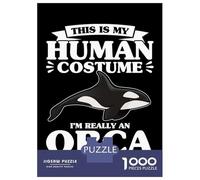 Puzzle 1000 Pièces pour Adolescents This is My Human Costume Puzzles pour Adultes, Jouet, Décoration Murale, Art Mural, Idéal comme Cadeau pour Toute La Famille 38x26cm/1000pcs
