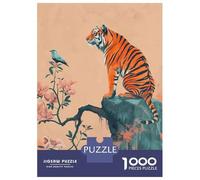 Puzzle 1000 Pièces pour Adolescents Tiger and Bird on Cliff Puzzles pour Adultes, Jouet, Décoration Murale, Art Mural, Idéal comme Cadeau pour Toute La Famille 70x50cm/1000pcs