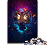 Puzzle 1000 pièces pour Adolescents Tiger Art Difficile à compléter mais Amusant et Humoristique avec Une Affiche Assortie et Une Feuille de Questions-réponses 50x75cm