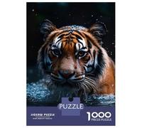 Puzzle 1000 Pièces pour Adolescents Tiger Emerging from Water Puzzles pour Adultes - Jeu Manuel - Assemblage De Motifs - Cadeau d'anniversaire Unique 38x26cm/1000pcs