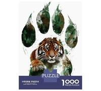 Puzzle 1000 Pièces pour Adolescents Tiger Paw Print Art Puzzles pour Adultes, Jeu De Réflexion, Assemblage De Motifs, Cadeaux d'anniversaire Et Cadeaux Uniques 70x50cm/1000pcs
