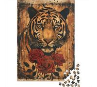 Puzzle 1000 Pièces pour Adolescents Tiger Wall Art Print-9 Casse-têtes pour Adolescents Analyse Et Logique Entraînez Votre Cerveau Et Votre Dextérité Jeu De Défi Unique 70x50cm/1000pcs