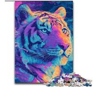 Puzzle 1000 pièces pour Adolescents Tigre mystérieux, à partir de 14 Ans, pour des soirées Jeux en Famille, Collection d'artistes, Beaux-Arts (Taille 26x38cm)