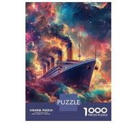Puzzle 1000 Pièces pour Adolescents Titanic in Space Puzzle pour Adultes Jeu Familial Anti-Stress Cadeaux d'anniversaire Et Cadeaux Uniques 52x38cm/1000pcs
