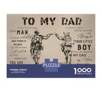 Puzzle 1000 Pièces pour Adolescents to My Dad Gift from Son Puzzles pour Adultes - Jeu Manuel - Assemblage De Motifs - Cadeau d'anniversaire Unique 52x38cm/1000pcs